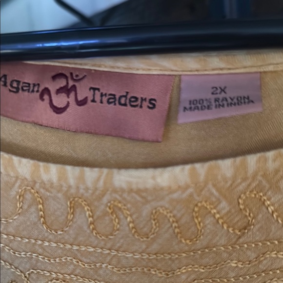 Gold Ruffled Embellished Blouse - Picture 5 of 5